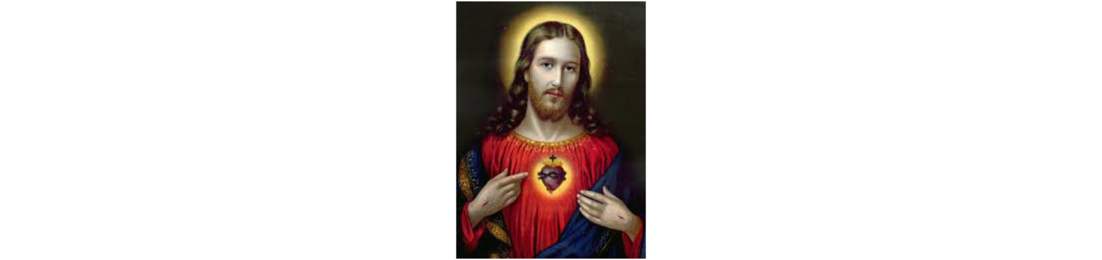 Image of Jesus pointing to his Sacred Heart