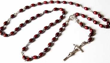 rosary (5 decades) and cross